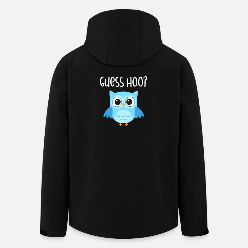 Eule Guess Hoo - Recycelte Männer Softshell-Jacke von Stanley/Stella - Schwarz