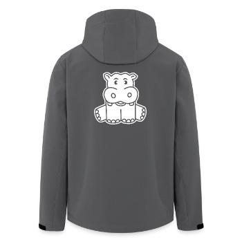 Baby Hippo Nilpferd Tier Cartoon Geschenk Kinder - Recycelte Männer Softshell-Jacke von Stanley/Stella - Anthrazit - Hinten - AI Model Male 185 light (185cm)