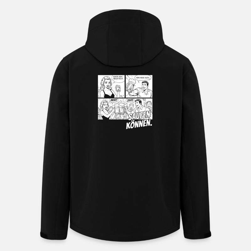 Schön sein reicht nicht Comic Retro - Recycelte Männer Softshell-Jacke von Stanley/Stella - Schwarz