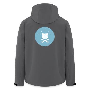 Piraten Corgi Gekreuzte Knochen Jolly Roger - Recycelte Männer Softshell-Jacke von Stanley/Stella - Schwarz - Hinten - AI Model Male 185 light (185cm)