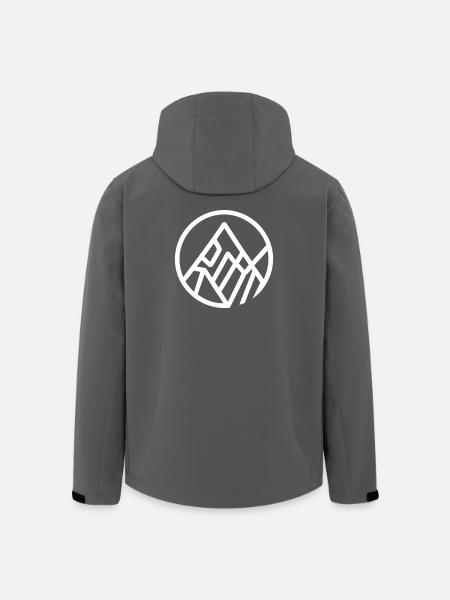 Minimalistische geometrische Berge - Recycelte Männer Softshell-Jacke von Stanley/Stella - Schwarz