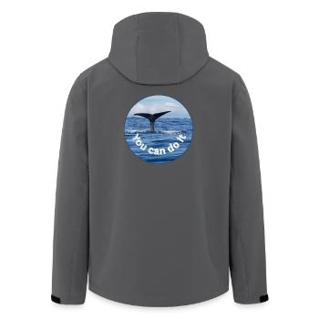 Du kannst es schaffen - Wale Motivation - Recycelte Männer Softshell-Jacke von Stanley/Stella - Schwarz - Hinten - AI Model Male 185 light (185cm)