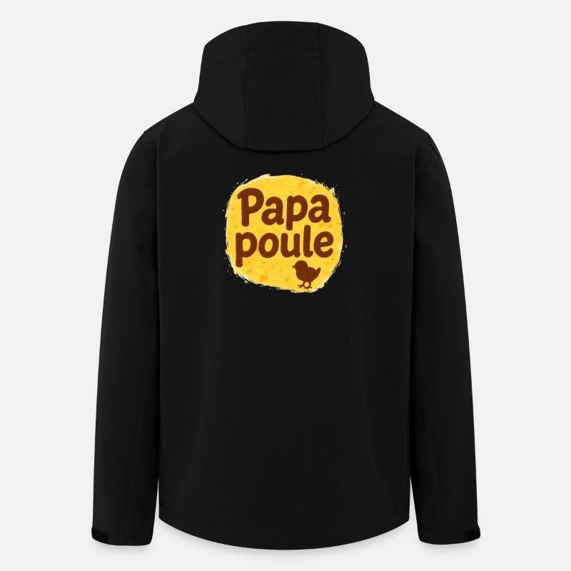 Papa Poule - Father's Day - Men’s Recycled Softshell Jacket by Stanley/Stella - black