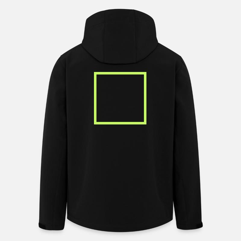 Carré noir avec cadre néon - Veste softshell homme en polyester recyclé Stanley/Stella - noir