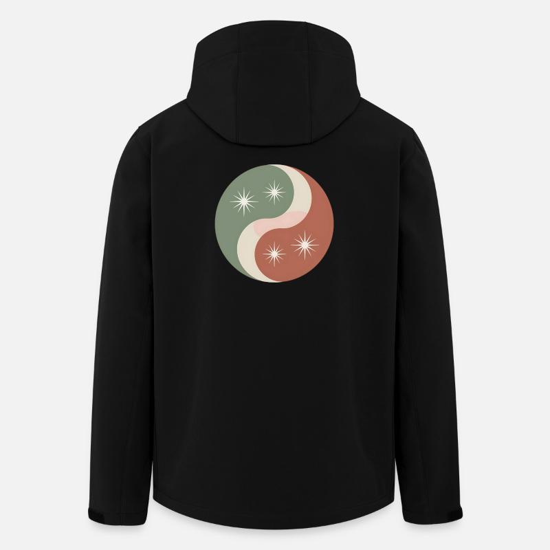 Yin Yang - Innere Balance - Recycelte Männer Softshell-Jacke von Stanley/Stella - Schwarz