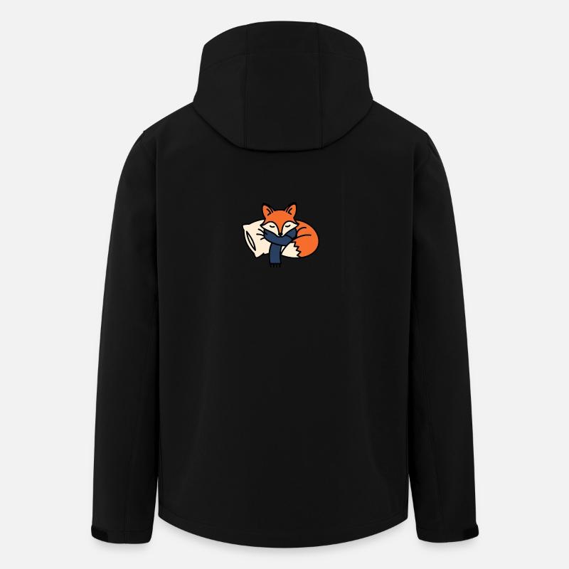 Hibernation fox with scarf - Men’s Recycled Softshell Jacket by Stanley/Stella - black