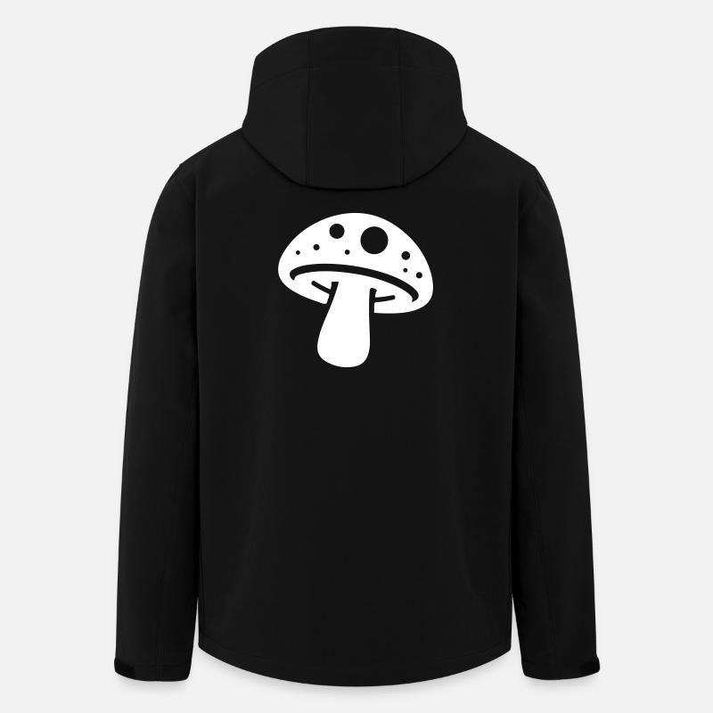 Icône de champignon - Veste softshell homme en polyester recyclé Discoverer Stanley/Stella - noir
