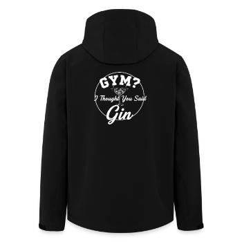 Salle de sport ou gin ? - Veste softshell homme en polyester recyclé Stanley/Stella - noir - Dos - AI Model Male 185 light (185cm)