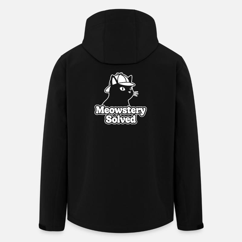 Meowstery Solved Cat Mystery - Men’s Recycled Softshell Jacket by Stanley/Stella - black