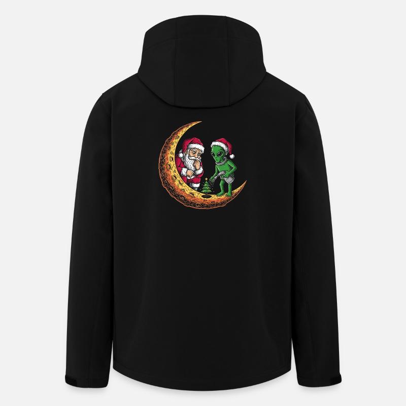 Alien Santa Mondweihnacht - Recycelte Männer Softshell-Jacke von Stanley/Stella - Schwarz