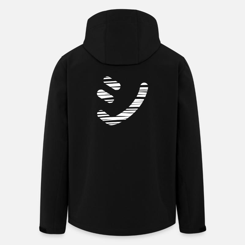 Japanese text 'シ' (Shi)- Brush - Men’s Recycled Softshell Jacket by Stanley/Stella - black