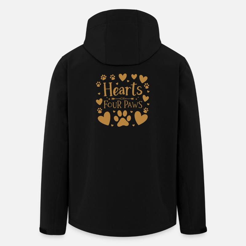 Herzen auf vier Beinen gold - Recycelte Männer Softshell-Jacke von Stanley/Stella - Schwarz