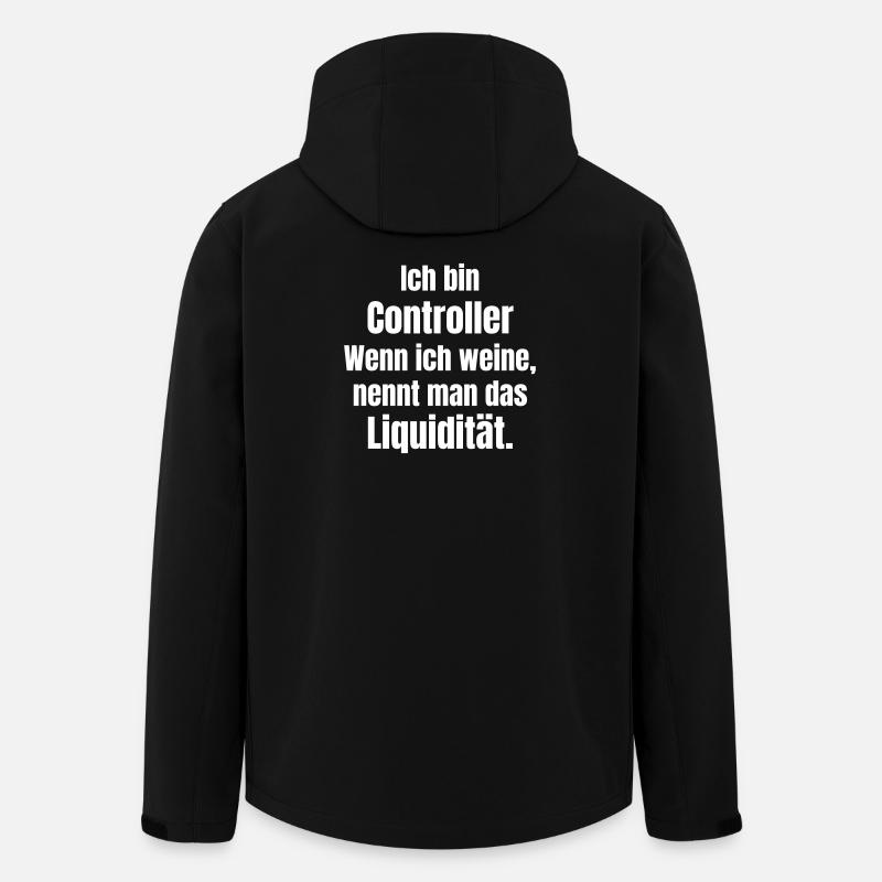 Ich bin Controller Liquidität Spruch - Recycelte Männer Softshell-Jacke von Stanley/Stella - Schwarz