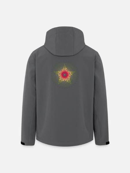 Leuchtender Weihnachtsstern in Mandala-Optik - Recycelte Männer Softshell-Jacke von Stanley/Stella - Schwarz