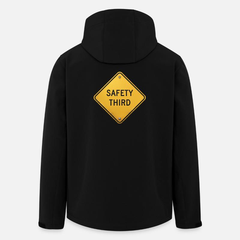 Safety Third Road Sign Safety Third - Men’s Recycled Softshell Jacket by Stanley/Stella - black