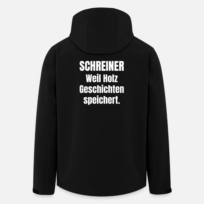 Histoires de bois de charpentier - Veste softshell homme en polyester recyclé Stanley/Stella - noir
