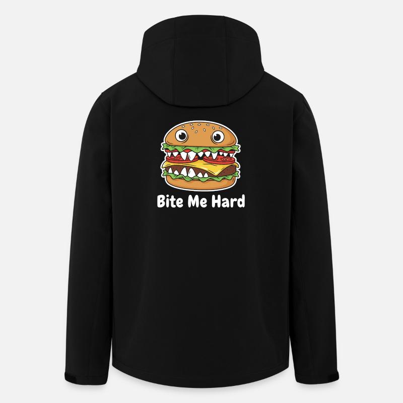 Me Hard Cartoon Burger - Veste softshell homme en polyester recyclé Stanley/Stella - noir