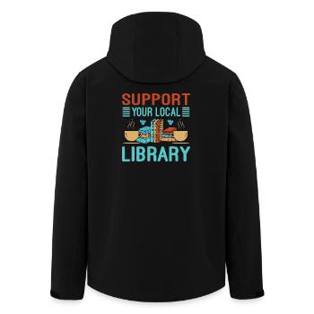 Buchliebhaber Geschenk für Bibliothek - Recycelte Männer Softshell-Jacke von Stanley/Stella - Schwarz - Hinten - AI Model Male 185 light (185cm)