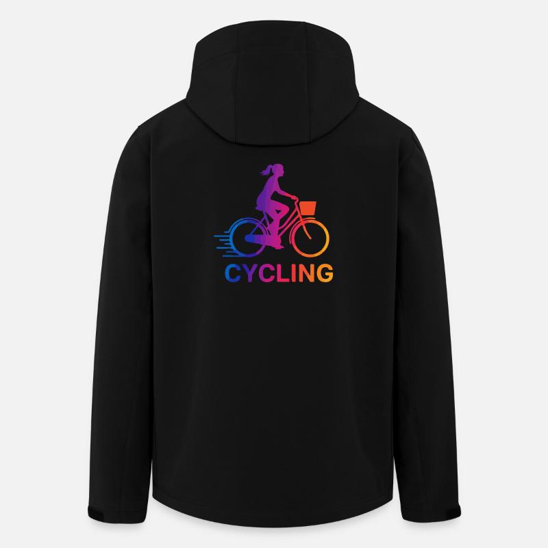 Rainbow Gradient Cyclist - Men’s Recycled Softshell Jacket by Stanley/Stella - black