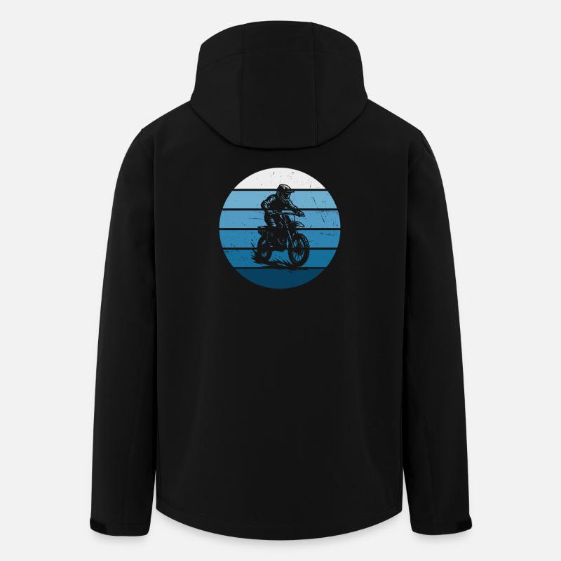 Kurz und klar Motocross - Recycelte Männer Softshell-Jacke von Stanley/Stella - Schwarz