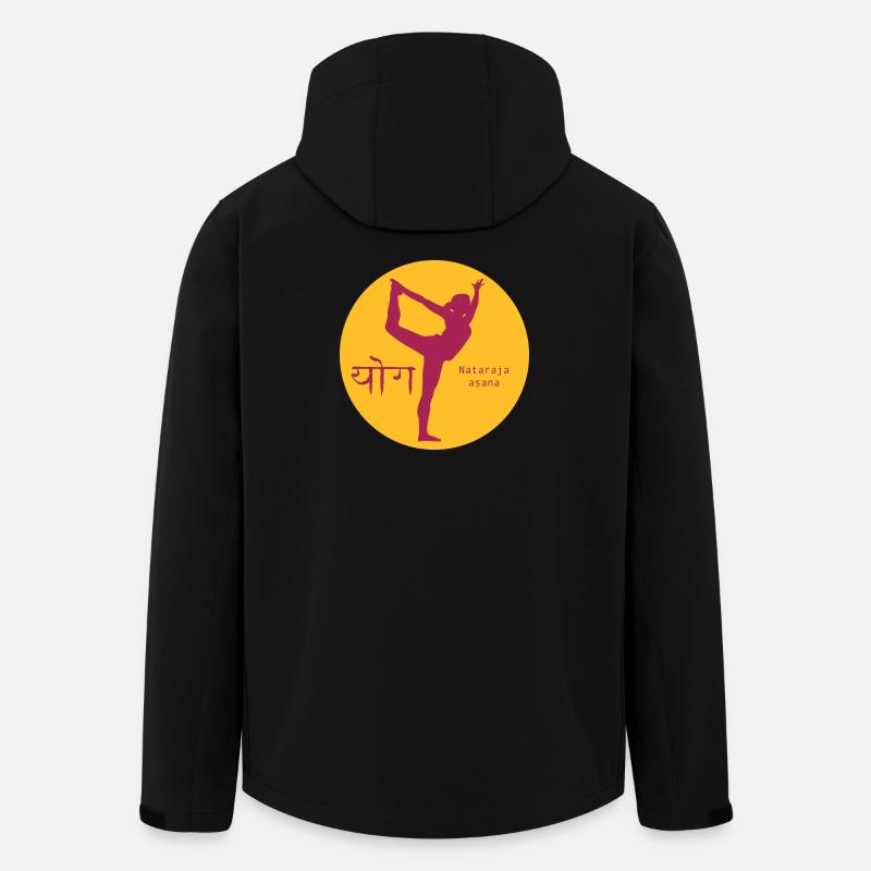 Nataraja Asana Silhouette - Recycelte Männer Softshell-Jacke von Stanley/Stella - Schwarz