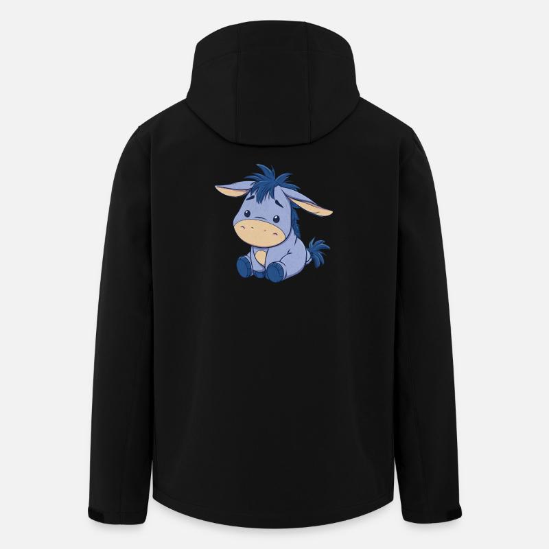 Blue cute Plush Donkey - Men’s Recycled Softshell Jacket by Stanley/Stella - black