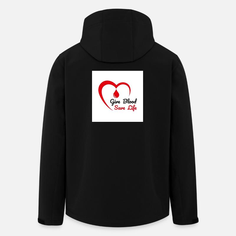 Herz-Emblem zur Blutspende - Recycelte Männer Softshell-Jacke von Stanley/Stella - Schwarz