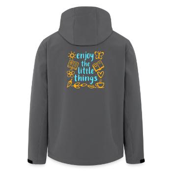 Enjoy The Little Things Dankbarkeit Achtsamkeit - Recycelte Männer Softshell-Jacke von Stanley/Stella - Schwarz - Hinten - AI Model Male 185 light (185cm)