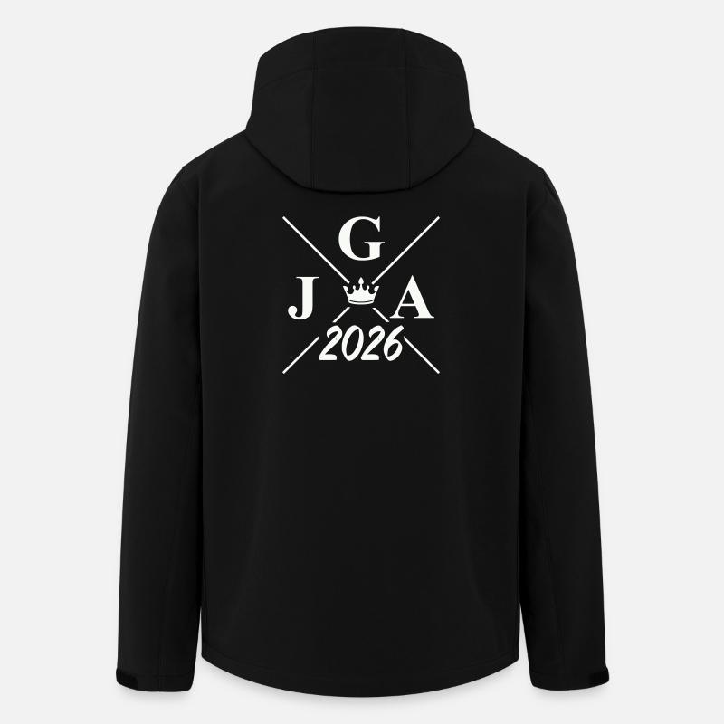 Jga 2026 Logo - Veste softshell homme en polyester recyclé Stanley/Stella - noir