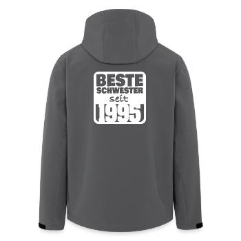 Frères et sœurs 1995 - Veste softshell homme en polyester recyclé Stanley/Stella - charbon - Dos - AI Model Male 185 light (185cm)