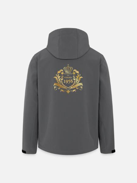 70th Birthday Semper Verum - Established 02/1956 - Men’s Recycled Softshell Jacket by Stanley/Stella - black