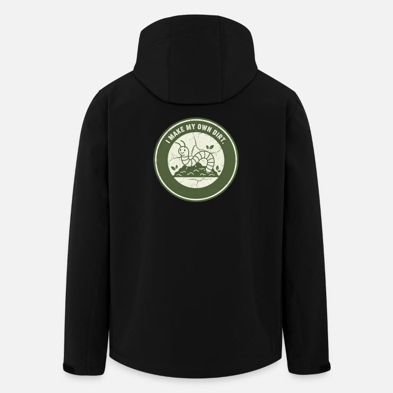 Compost de vers : sol indépendant - Veste softshell homme en polyester recyclé Stanley/Stella - noir
