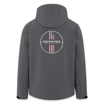 Coordonnées de Philadelphie - Veste softshell homme en polyester recyclé Stanley/Stella - charbon - Dos - AI Model Male 185 light (185cm)