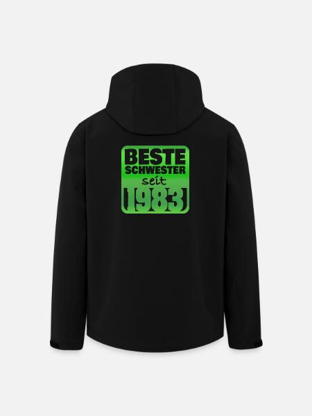 Schwester 1983 - Recycelte Männer Softshell-Jacke von Stanley/Stella - Schwarz