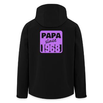 Papa 1968 - Recycelte Männer Softshell-Jacke von Stanley/Stella - Schwarz - Hinten - AI Model Male 185 light (185cm)