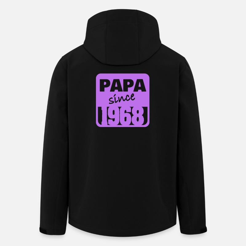Papa 1968 - Recycelte Männer Softshell-Jacke von Stanley/Stella - Schwarz