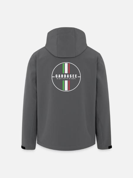 Lake Garda Coordinates - Men’s Recycled Softshell Jacket by Stanley/Stella - black