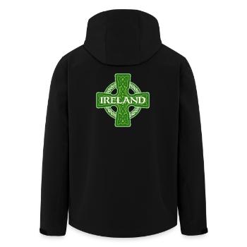 Irland Celtic St. Patrick's Shamrock – St. Paddys - Recycelte Männer Softshell-Jacke von Stanley/Stella - Schwarz - Hinten - AI Model Male 185 light (185cm)