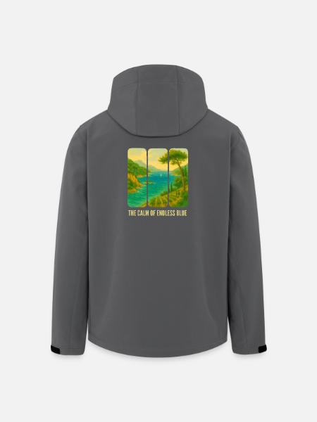 Le calme de l’horizon bleu - Veste softshell homme en polyester recyclé Stanley/Stella - noir