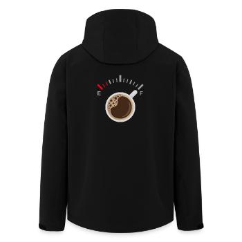 Full of Coffee - Men’s Recycled Softshell Jacket by Stanley/Stella - black - Back - AI Model Male 185 light (185cm)