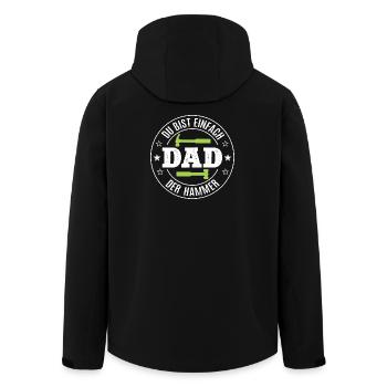 Dad Best Dad Father Father's Day Birthday Daddy - Men’s Recycled Softshell Jacket by Stanley/Stella - black - Back - AI Model Male 185 light (185cm)
