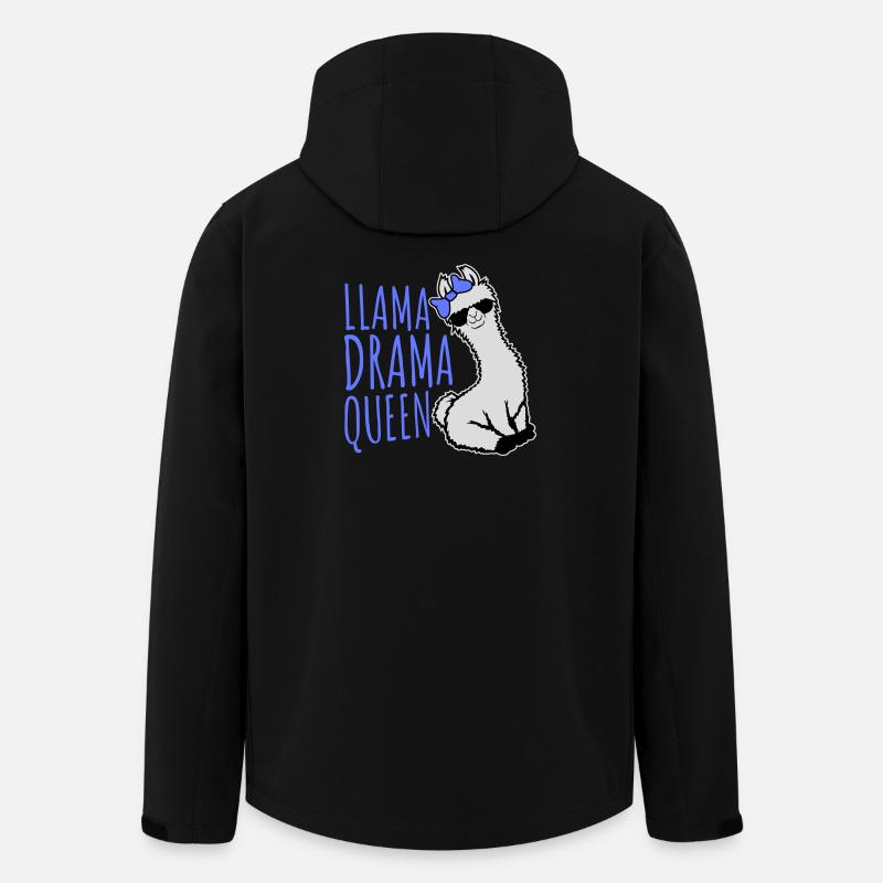Llama Drama Queen Cool Solglasögon Sitter Roligt - Softshelljacka herr i återvunnen polyester Discoverer Stanley/Stella - svart