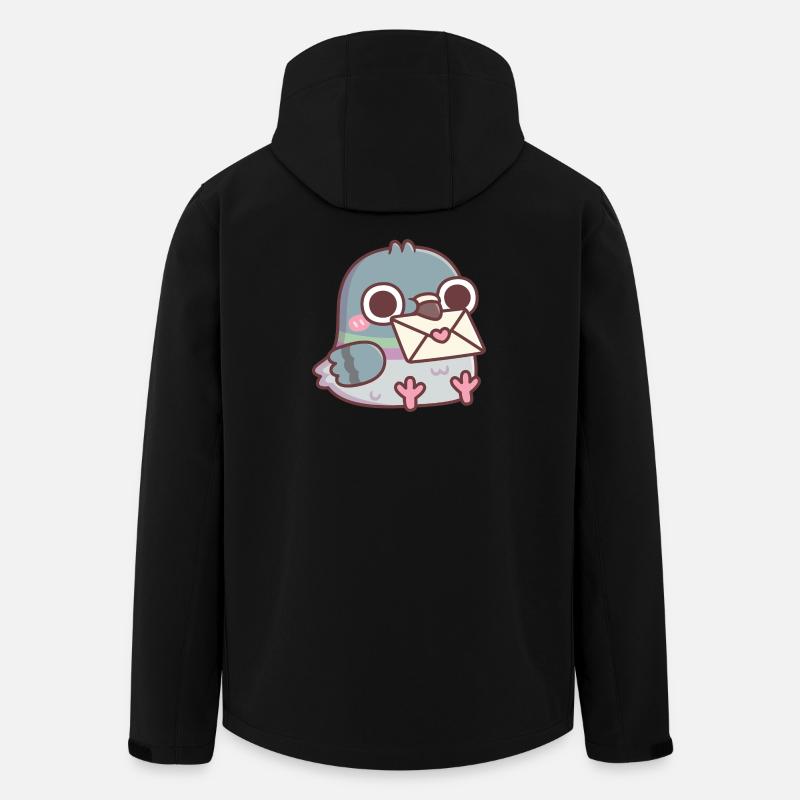 Süße Taube mit Liebesbrief - Recycelte Männer Softshell-Jacke von Stanley/Stella - Schwarz