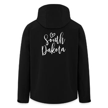 Cœur du Sud, Amour des Femmes, Dakota du Sud - Veste softshell homme en polyester recyclé Stanley/Stella - noir - Dos - AI Model Male 185 light (185cm)