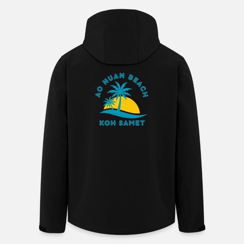 Koh Samet Palm Beach Sunset - Men’s Recycled Softshell Jacket by Stanley/Stella - black