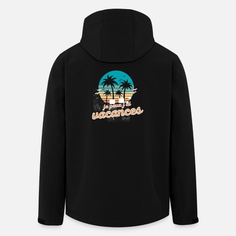 Vacances Tropicales Crépuscule - Veste softshell homme en polyester recyclé Stanley/Stella - noir