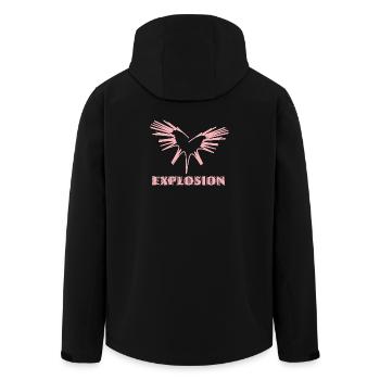 Love Explosion - Men’s Recycled Softshell Jacket by Stanley/Stella - black - Back - AI Model Male 185 light (185cm)