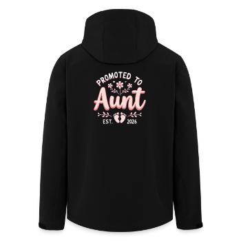 Tante 2026 Tante 2026 Befördert zu Tante 2026 - Recycelte Männer Softshell-Jacke von Stanley/Stella - Schwarz - Hinten - AI Model Male 185 light (185cm)