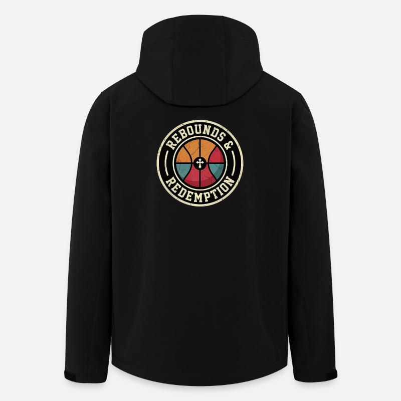 Rebounds And Redemption Christlicher Basketball - Recycelte Männer Softshell-Jacke von Stanley/Stella - Schwarz
