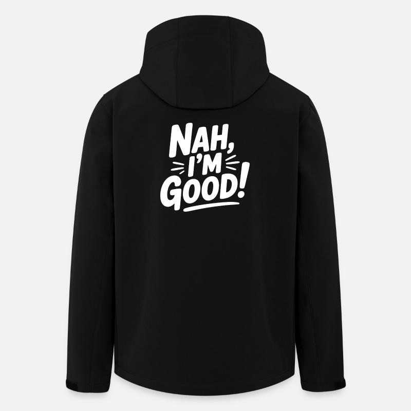 Nein, mir geht's gut! - Recycelte Männer Softshell-Jacke von Stanley/Stella - Schwarz